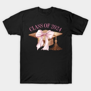 Senior 2024 Pink Bow, Class of 2024, Graduation 2024, Goobye School T-Shirt